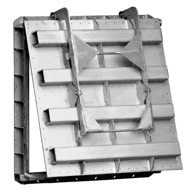 Compuerta de retención pivontante de clapeta rectangular